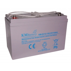 Akumulator żelowy KM Battery EV 110 Ah 12V do pojazdów elektrycznych!